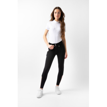 Pantalón Horze de talle alto Young Rider Alena para mujer Belleza negra Negro