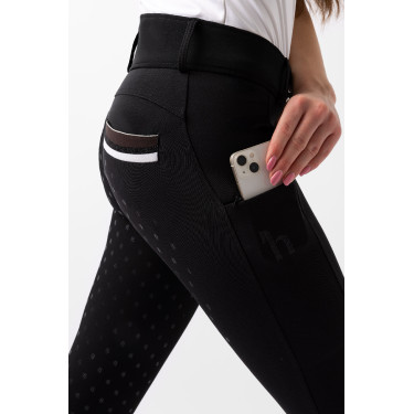 Pantalón Horze de talle alto Young Rider Alena para mujer Belleza negra Negro