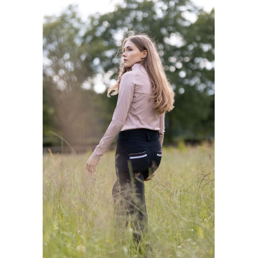 Pantalón Horze de talle alto Young Rider Alena para mujer Belleza negra Negro