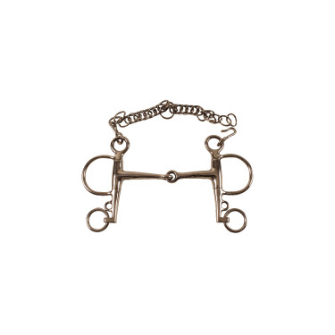 Mors Pelham macizo de acero inoxidable con patas cortas Umbria Equitazione Mors Pelham macizo de acero inoxidable con patas cortas Umbria Equitazione