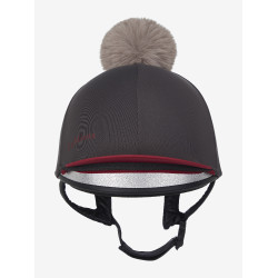 Funda gorra My LeMieux para cascos Ceniza Burdeos