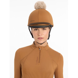 Funda gorra My LeMieux para cascos Jengibre Marrón