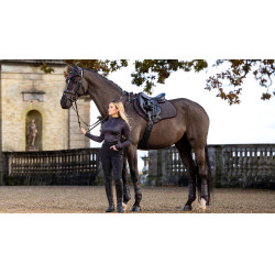 Mantilla LeMieux Prosport Close contact S - suede Ceniza Burdeos Mantilla LeMieux Prosport Close contact S - suede Ceniza Burdeos