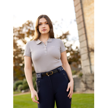 Polo LeMieux Clásico Ceniza Azul marino