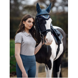 Polo LeMieux Clásico Ceniza Azul marino