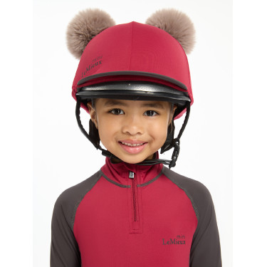 Gorro con doble pompón Mini LeMieux Ascuas Burdeos