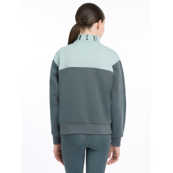 Jersey LeMieux con cremallera corta Kate Young Rider Petróleo / azul glaciar