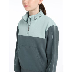 Jersey LeMieux con cremallera corta Kate Young Rider Petróleo / azul glaciar