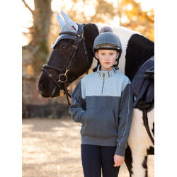 Jersey LeMieux con cremallera corta Kate Young Rider Petróleo / azul glaciar