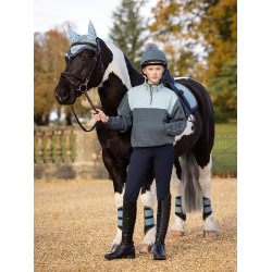 Jersey LeMieux con cremallera corta Kate Young Rider Petróleo / azul glaciar