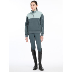Jersey LeMieux con cremallera corta Kate Young Rider Petróleo / azul glaciar