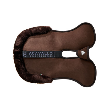 Amortisseur Piuma-FS WFS-FS avec poches en suède et rehausseur avant Acavallo Marrón / Marrón