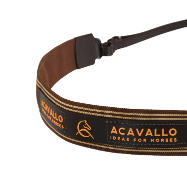 Pechopetral simple con banda elástica Acavallo Marrón oscuro Marr&amp;amp;amp;oacute;n
