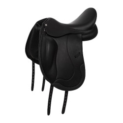 Silla de doma de cuero forrada Equestro