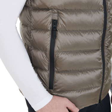 Chaleco para hombre en bi-material con parche de silicona Equestro Chaleco para hombre en bi-material con parche de silicona Equestro