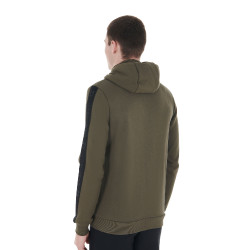 Sudadera con capucha para hombre con interior de forro polar Equestro Verde hiedra