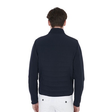 Chaqueta para hombre de tejido técnico perforado Equestro Marino Azul marino