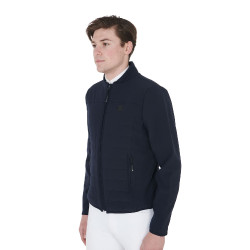 Chaqueta para hombre de tejido técnico perforado Equestro Marino Azul marino