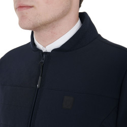 Chaqueta para hombre de tejido técnico perforado Equestro Marino Azul marino