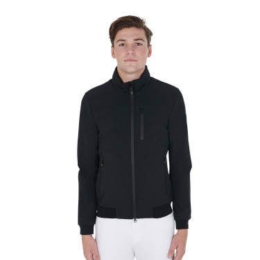 Chaqueta para hombre de tejido técnico con capucha desmontable Equestro Chaqueta para hombre de tejido técnico con capucha desmontable Equestro