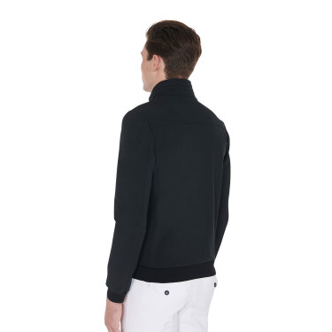 Chaqueta para hombre de tejido técnico con capucha desmontable Equestro Chaqueta para hombre de tejido técnico con capucha desmontable Equestro