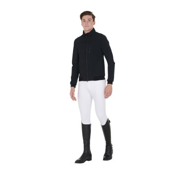 Chaqueta para hombre de tejido técnico con capucha desmontable Equestro Chaqueta para hombre de tejido técnico con capucha desmontable Equestro
