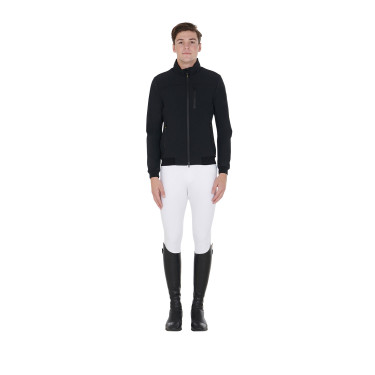 Chaqueta para hombre de tejido técnico con capucha desmontable Equestro Chaqueta para hombre de tejido técnico con capucha desmontable Equestro