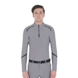 Polo de entrenamiento de manga larga para hombre corte ajustado Equestro