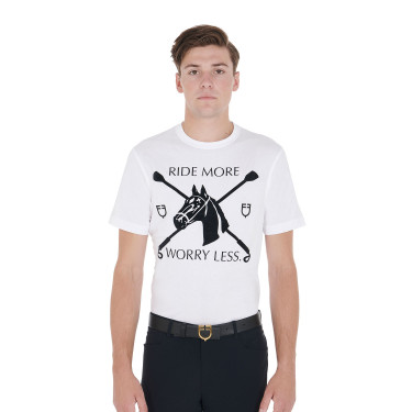 Camiseta de hombre entallada con estampado ecuestre Equestro Camiseta de hombre entallada con estampado ecuestre Equestro