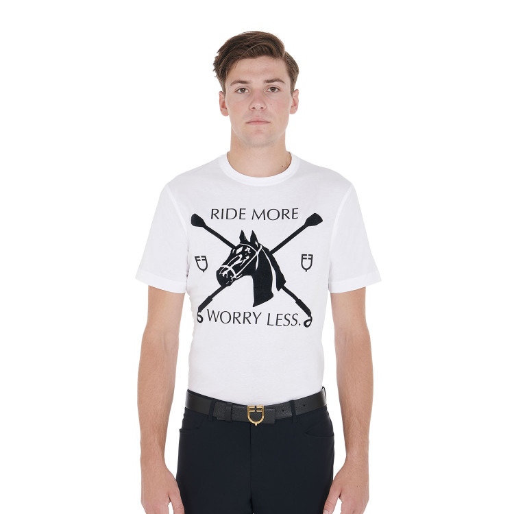 Camiseta de hombre entallada con estampado ecuestre Equestro Camiseta de hombre entallada con estampado ecuestre Equestro