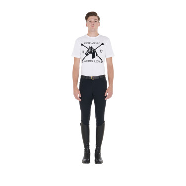 Camiseta de hombre entallada con estampado ecuestre Equestro Camiseta de hombre entallada con estampado ecuestre Equestro