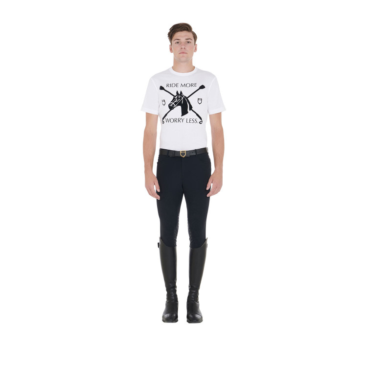 Camiseta de hombre entallada con estampado ecuestre Equestro Camiseta de hombre entallada con estampado ecuestre Equestro