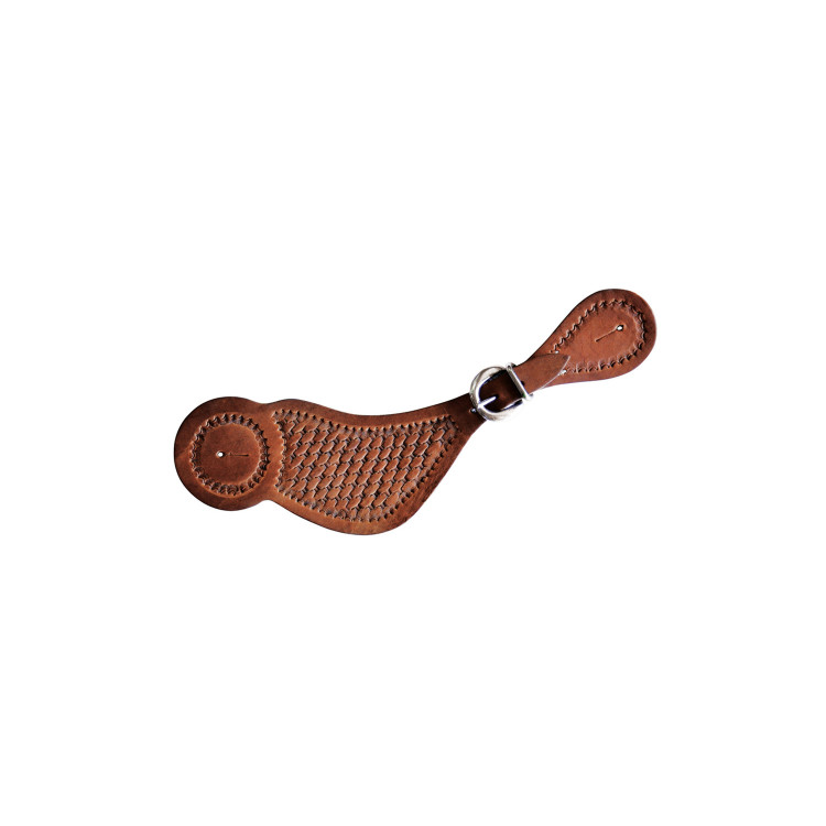 Tiras de espuelas anchas Lakota con adorno de cesta