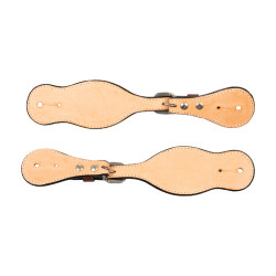 Correa de espolón western bicolor Pool's Avellana / natural Marrón