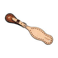 Correa de espolón western bicolor Pool's Avellana / natural Marrón