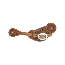 Tiras de espuelas Pool's modelo serpiente Natural Marr&amp;oacute;n
