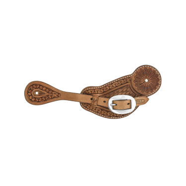 Tiras de espuelas Pool's modelo serpiente Natural Marr&amp;oacute;n