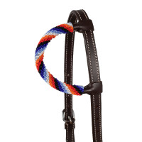 Bride western con una oreja y bordado con perlas Pool's Castaño Marrón