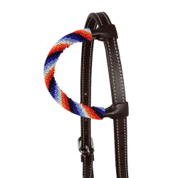 Bride western con una oreja y bordado con perlas Pool's Castaño Marrón