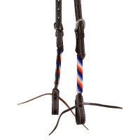 Bride western con una oreja y bordado con perlas Pool's Castaño Marrón