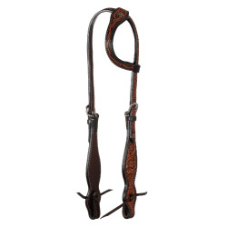 Brida western con una oreja y motivos florales Pool's