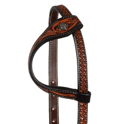 Brida western con una oreja y motivos florales Pool's Brida western con una oreja y motivos florales Pool's