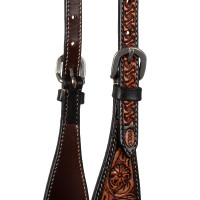 Brida western con una oreja y motivos florales Pool's Natural Marrón