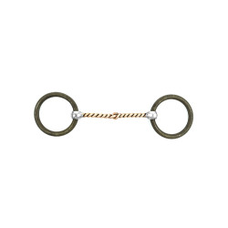 Mors western curvo Pool's con anillos trenzados de cobre