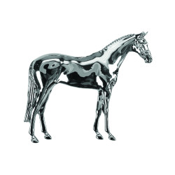 Caballo chapado en plata modelo caballo de pie Umbria Equitazione