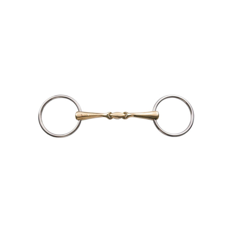Mordedura de doble rotura con anillas sueltas y embocadura curvada de 16 mm Umbria Equitazione Mordedura de doble rotura con anillas sueltas y embocadura curvada de 16 mm Umbria Equitazione