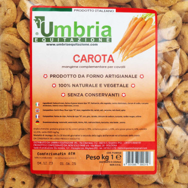 Crunchies para caballos con zanahoria 930g Umbria Equitazione Crunchies para caballos con zanahoria 930g Umbria Equitazione