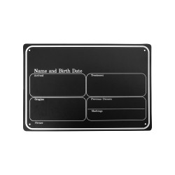 Placa de box de plástico negro Umbria Equitazione Placa de box de plástico negro Umbria Equitazione
