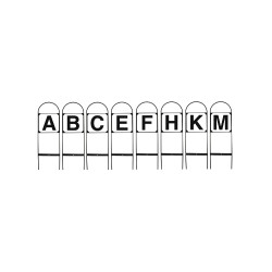Letras de doma en hierro conjunto de 8 letras ABCEFHKM Umbria Equitazione