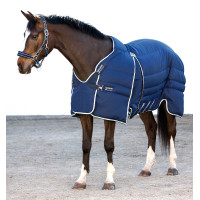 Manta de cuadra Horseware Rambo® Optimo 400g Marino / beige / azul / marino Azul marino